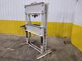 50 TON ENERPAC H-FRAME AIR OVER OIL SHOP PRESS: YOBRO #25793
