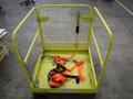 Fork Mounted Man lift Cage with Safety Chains and Personal Safety Harness, 771 lb Capacity- Auction Item