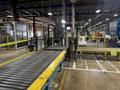 50" x 48" x 92" HIGH LANTECH QL AUTOMATIC SHRINK WRAPPER WITH IN-FEED &amp; OUT-FEED CONEYOR. STOCK # 0980426