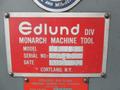 Edlund Model 2F15 30" Floor Model Drill Press, 15" Throat, 6" Hand Quill Feed, 38"x24.5" Adjustable Height Work Table with Oil Gutters, Variable Spindle Speeds 100-2400 RPM, 2HP Drive Motor, Remote Foot Jog- Auction Item