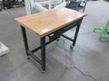 Ironman Rolling Work Bench, Metal Legs with Butcher Block Top and Single Drawer- Auction Item