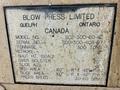 300-ton Blow SC2-300-60-42 Straight Side Mechanical Press For Sale, Year 1997