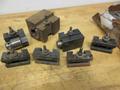 Aloris, Dorian, and Other CXA Quick Change Tool Post Holders, with 3 Boxes (12ea) 3/8 Carbide Tipped Stick Tools, Box of HSS Cutoff Blades- Auction Item