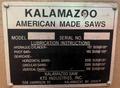 14" Kalamazoo Auto. Feed Cold Saw FA-350A, Non-Ferrous, 5" Dia. Solids, 3 HP