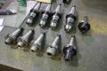 CT40 Taper Tool Holders: (4) Nikken NPU-13 Keyless Drill Chucks, (6) End Mill Holders- Auction Item