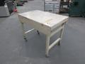 Rolling Steel Workbench with Wood Laminate Top- Auction Item