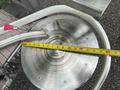 9' Smooth Top Belt Conveyor W Laner &amp; 15" Accumulation Disc