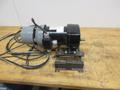 DAYTON AC Gearmotor Model 2Z843: Single Output Shaft, 90 RPM, 220 in-lb Max Torque with Dayton 4Z447A Magnetic Disc Brake, Mounted on Cross Slide- Auction Item