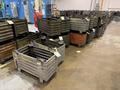 (120) 36” x 18” x 18” STEEL STACKABLE PARTS BIN CONTAINER WITH DUMP DOOR: YOBRO #25062