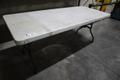 Plastic Table, Metal Folding Legs: - Auction Item