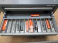Huot 5 Drawer Drill Index with Contents of Small Solid Carbide Boring Bars, Many are New- Auction Item
