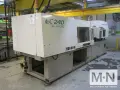 240 TON 15.4 OZ TOSHIBA "ELECTRIC" INJECTION MOLDING MACHINE MODEL # EC-240V21-8B MFG 2002