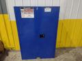 2 DOOR JUSTRITE HAZARDOUS MATERIALS STORAGE CABINET, 43” X 18” X 65” HIGH: YOBRO #24504