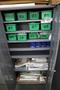 Metal 2 Door Heavy Duty Storage Cabinets (2 Units) with Adjustable Shelves and Contents of Plastic Bins and Parts- Auction Item