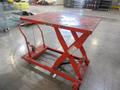 Presto Lever Acuated Lift Cart, 1500 LBS Capacity, 4' x 3" Table, Lifts from 9" to 45"- Auction Item