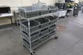 Safco Wire Rack Cart with 4 Shelves and  Plastic Bins- Auction Item