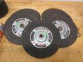 Walter Grinding Wheels 9" x 1/4" x 7/8" Thread on And Thru Hole, Dozens of **New Unused** Wheels with Safety Face Shield- Auction Item