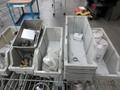 Rolling 3 Shelf Wire Racking with Contents, Plastic Bins, Miscellaneous Fittings and Hardware- Auction Item