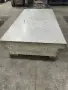 USED 8' X 4' X 14" GRANITE SURFACE PLATE WITH DRILLED AND TAPPED HOLES