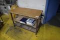 Steel Table with Wood Top, Lower Shelf- Auction Item