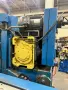 USED HYD-MECH MODEL S-35P SEMI-AUTOMATIC HORIZONTAL MITERING BANDSAW COMPLETE WITH 90' OF POWERED ROLLER CONVEYOR, Year: 1997