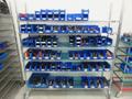 Hand Tools, Large Assortment including Sockets, Driver Head, T-Handle Allen Wrenches and MORE on Uline 6-Shelf 72" x 18" x 78" Metal Wire Rolling Cart- Auction Item