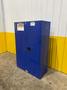 2 DOOR JUSTRITE HAZARDOUS MATERIALS STORAGE CABINET, 43” X 18” X 65” HIGH: YOBRO #24503