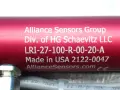 ALLIANCE SENSORS GROUP 2 LINEAR VARIABLE INDUCTIVE TRANSDUCER POSITION SENSORS  -  LRI-27-100-R-00-20-A