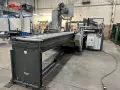 USED HYD-MECH 30" X 25" FULLY AUTOMATIC VERTICAL TILT FRAME BANDSAW MODEL V-25APC-120 WITH 62' OF POWERED CONVEYOR, Year: 2014