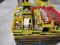 Hardware and Fasteners in Plastic Bins, Various Types, Nuts and Bolts, Screws, Plastic Plumbing Fittings, Threaded Rod, Set Screws- Auction Item