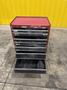 9 DRAWER X 27" X 18" RED TOOL BOX PARTS CABINET: STOCK #22171