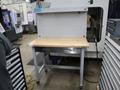 Portable Work Bench with Maple Top, Upper Shelf, Drawer, Work light- Auction Item