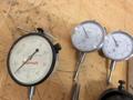 Travel Indicators (5) 0-1" and (1) 0-.250", TeClock, Starrett, Federal and Fowler.- Auction Item