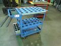Huot Type Tool Scoot 40 Taper Tool Cart with Collet Trays, Extra 40 Taper Rack and 40 Taper Tool Vise- Auction Item