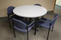 42" Round Laminate Top Office Table With 4 Chairs- Auction Item