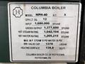 40 HP COLUMBIA MODEL MPH-40 GAS FIRED BOILER: STOCK #22542
