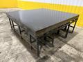 96&quot; X 96&quot; STEEL LAYOUT TABLE / PLATE ON HEAVY DUTY STORAGE RACK BASE: STOCK #11026