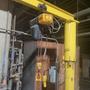 1/4 TON x 14'6" JIB CRANE W/ 1 TON KONECRANES HOIST. STOCK # 0902424.