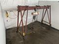 2 TON WALLACE A FRAME ROLLING GANTRY CRANE. STOCK # 0523823
