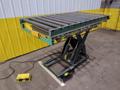 4,000 LBS X 60" X 30" SOUTHWORTH HYDRAULIC SCISSOR LIFT TABLE WITH 60X42 ROLLER CONVEYOR TOP, 110 VOLT: STOCK #20914