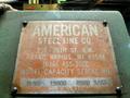 15,000 LB X AMERICAN STEEL LINE MODEL #1000 MOTORIZED COIL REEL UNCOILER : YOBRO #26144