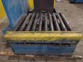 20,000 LBS BRANER HYDRAULIC COIL UPENDER WITH POWER FEED CONVEYOR: YOBRO #25238