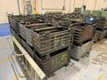 (120) 36” x 18” x 18” STEEL STACKABLE PARTS BIN CONTAINER WITH DUMP DOOR: YOBRO #25062