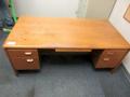 Wooden Office Main Desk and Rear Desk- Auction Item