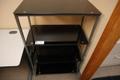 Office Shelving with Glass Shelves, 4 Shelves- Auction Item