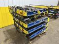 3,000 LBS X 48" X 48" ROTO-MAX HYDRAULIC SCISSOR LIFT TABLE W/ ROTARY LEWCO ROLLER CONVEYOR TOP, 110 VOLT: STOCK #20870