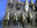 Cat 40 Taper Tool Holders (22) Including ER32, E16 Tool Holders, End Mills, and More- Auction Item