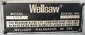 10" x 16" Wellsaw Horizontal Band Saw 1016, 50-275 FPM, 1" Blade, Coolant, Reconditioned