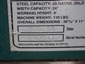 GRIZZLY 20 GAUGE PAN &amp; BOX BRAKE  -  G0557