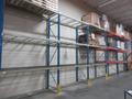 Pallet Racking -  (7) 14'H x 42" Uprights, Teardrop Style, (18) 8' Shelves, Wire Decking- *NO CONTENTS*- Auction Item